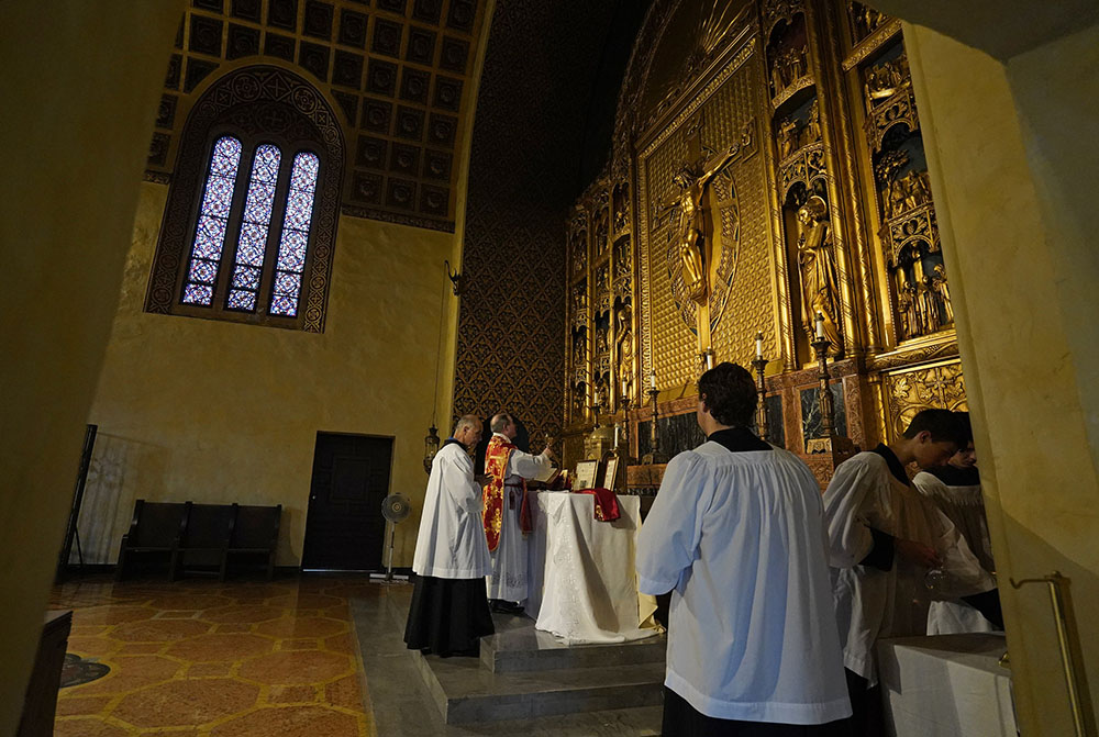 A traditional Latin Mass is celebrated July 1 at Immaculate Conception Seminary in Huntington, New York. (CNS/Gregory A. Shemitz)