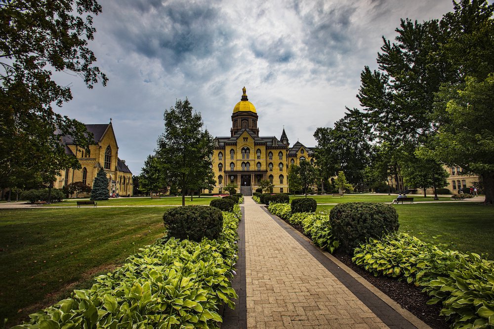 The Golden Dome with its statue of Mary is seen Aug. 6, atop the administration building of the University of Notre Dame in Notre Dame, Indiana. (CNS/Chaz Muth) The Golden Dome with its statue of Mary is seen Aug. 6, atop the administration building of the University of Notre Dame in Notre Dame, Indiana. (CNS/Chaz Muth)