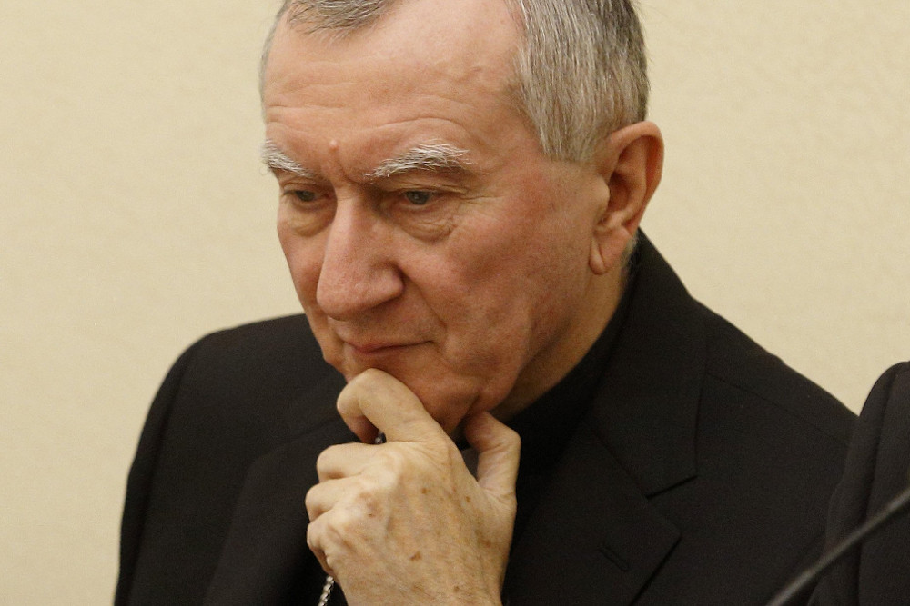 Cardinal Pietro Parolin, Vatican secretary of state, is pictured at a book presentation at the Congregation for the Doctrine of the Faith at the Vatican in this Oct. 18, 2018, file photo. (CNS/Paul Haring)