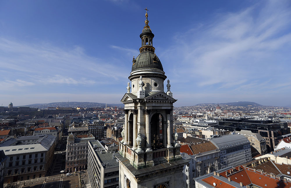 A part of the church is seen from the balcony of St. Stephen's Basilica in Budapest, Hungary, in 2016. (CNS/Reuters/Laszlo Balogh)