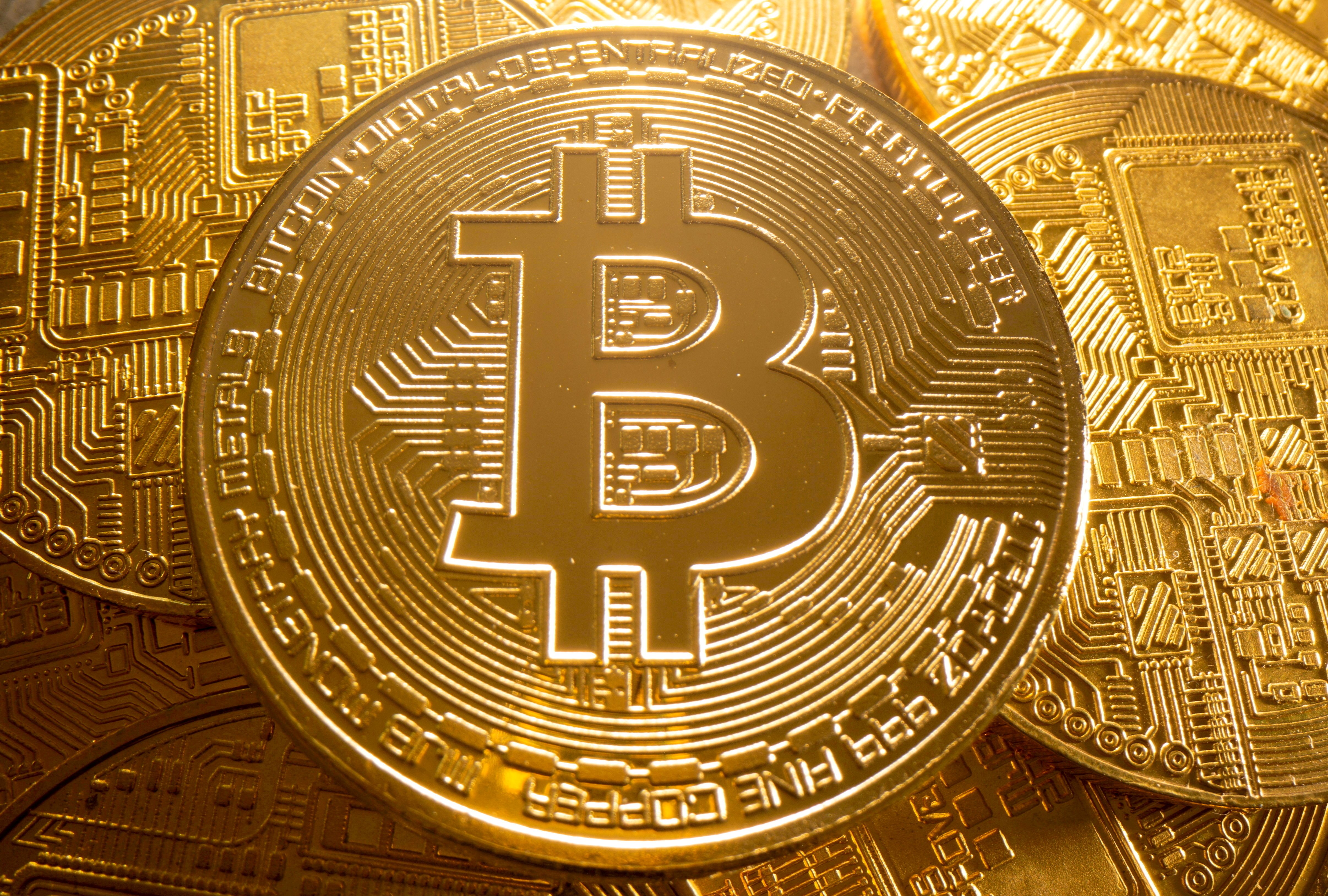 A representation of cryptocurrency Bitcoin is seen in this illustration. (CNS photo/Dado Ruvic, Reuters)