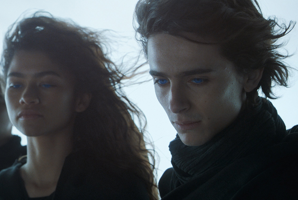 Zendaya and Timothée Chalamet star in a scene from the movie "Dune." (CNS/Warner Bros.)