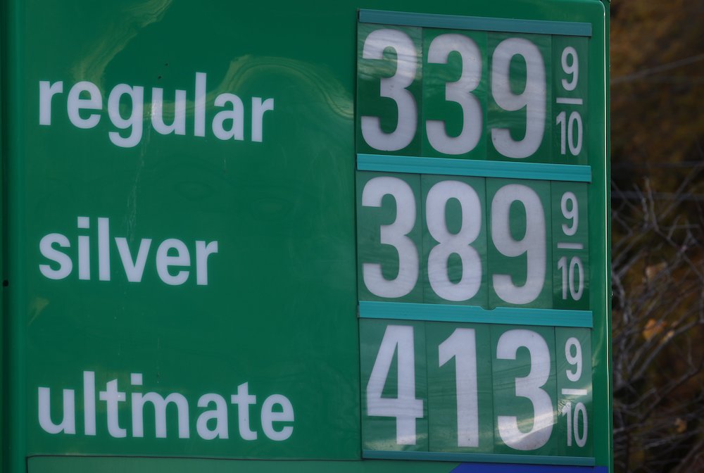 Gas prices are seen Nov. 29 in Mount Rainier, Maryland. (CNS/Reuters/Leah Millis)