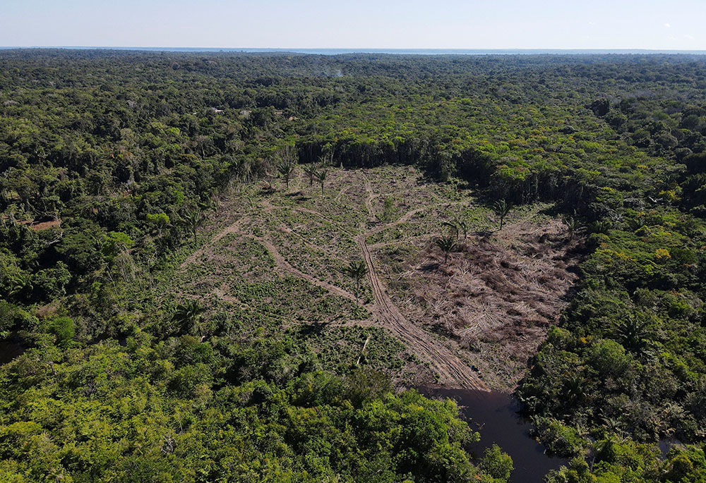 This aerial view shows a deforested part of the Amazon rainforest in Manaus, Amazonas state, Brazil, on July 8. (CNS photo/Bruno Kelly)