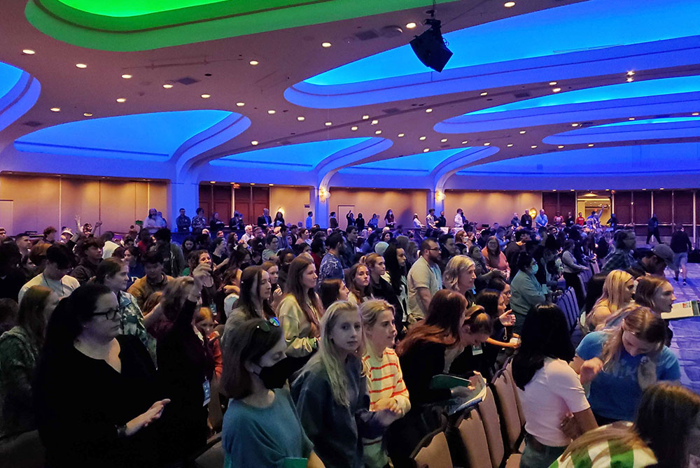 The audience for Bill McKibben's talk at the 25th annual Ignatian Family Teach-In for Justice on Oct. 22 in Washington, D.C. (EarthBeat photo/Brian Roewe)