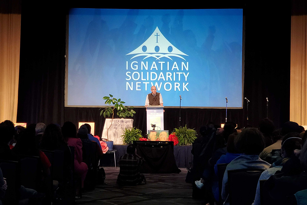 Environmental activist and writer Bill McKibben delivers a keynote address at the 25th annual Ignatian Family Teach-In for Justice on Oct. 22 in Washington, D.C. (EarthBeat photo/Brian Roewe)