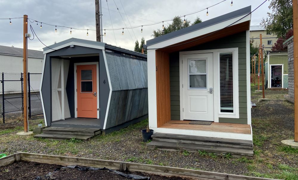 Two tiny homes from outside
