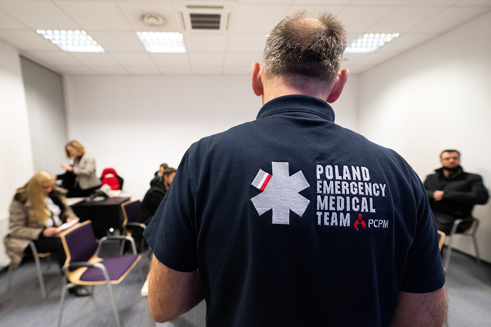 Visit to the Medevac Hub for Ukrainian refugees in Rzeszów, Poland, on Dec. 5 (Marcin Mazur)