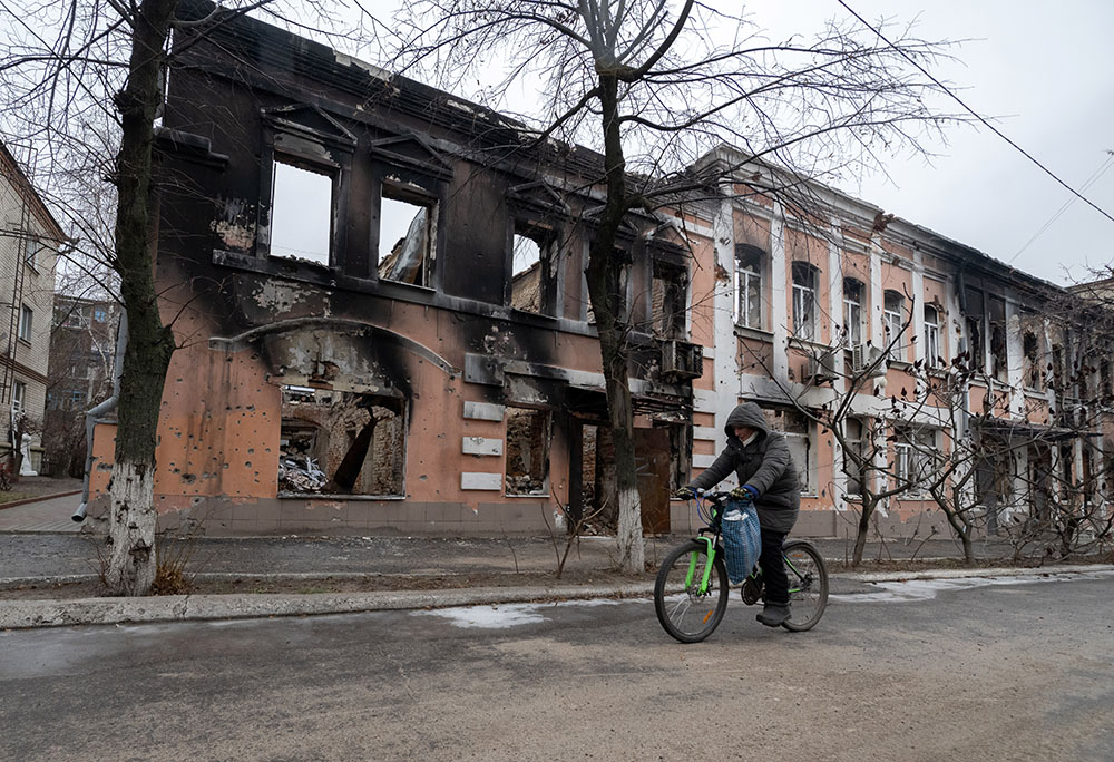 War destruction is seen in Izium, Ukraine, on Dec. 8. (Marcin Mazur)