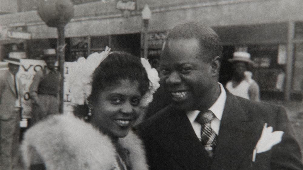 Louis Armstrong and Lucille Wilson in "Louis Armstrong's Black & Blues" (Courtesy of Apple TV+)