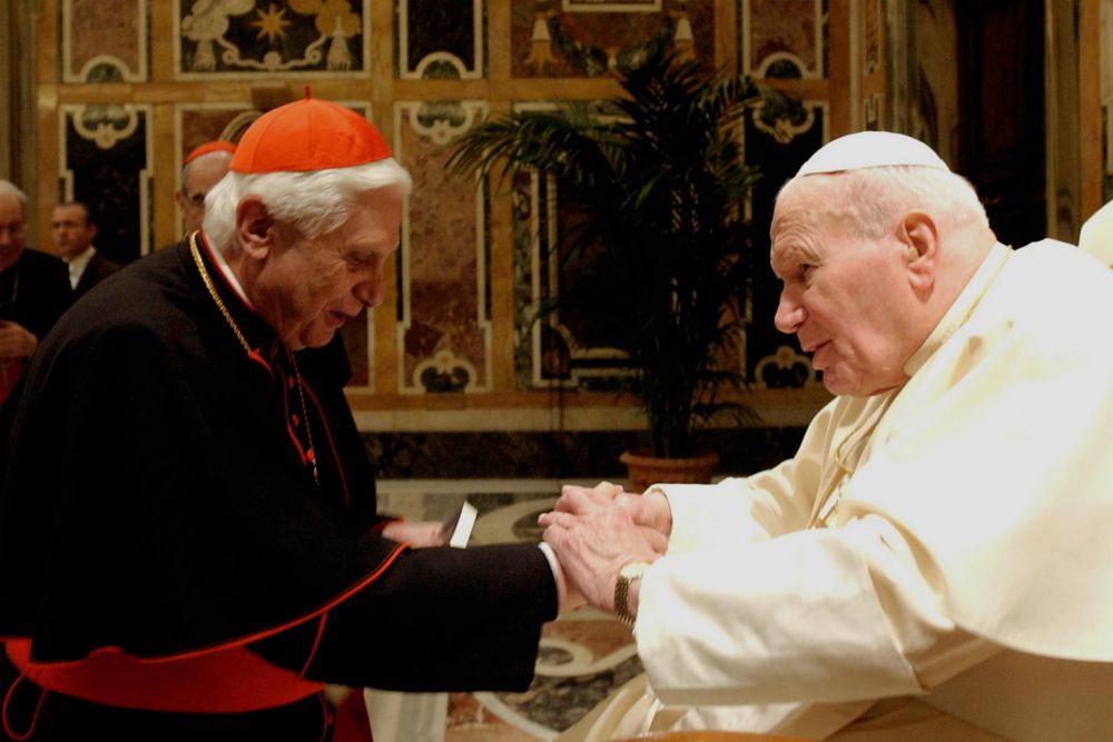 Cardinal Joseph Ratzinger and Pope John Paul II