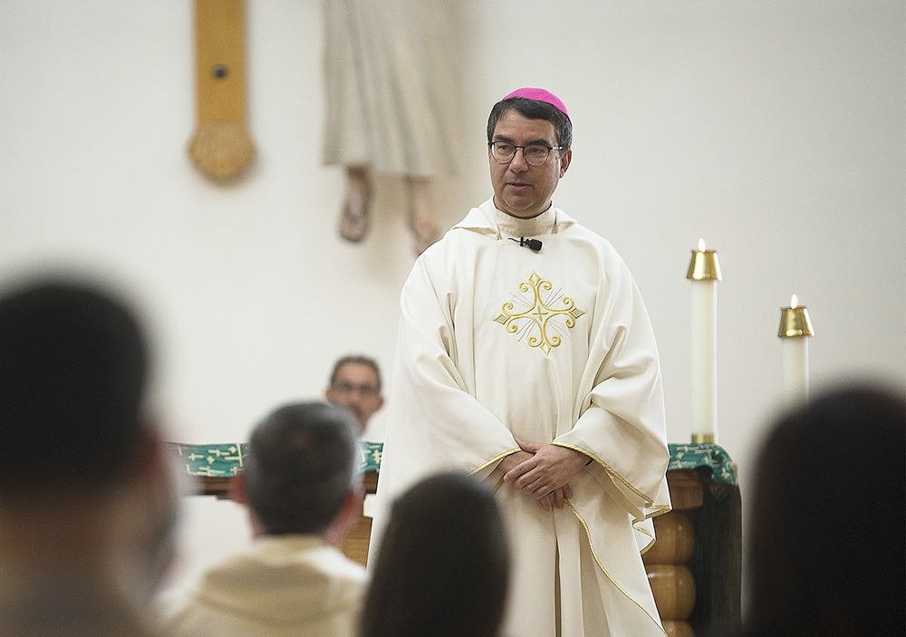 Bishop Oscar Cantú of San Jose, California, is seen in a Sept. 24, 2019, file photo. (CNS/Tyler Orsburn)