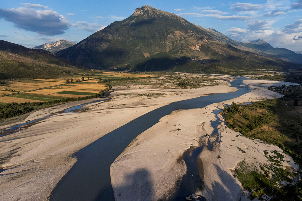 A general view shows Vjosa River in Tepelena, Albania, June 12. (CNS/Reuters/Florion Goga)