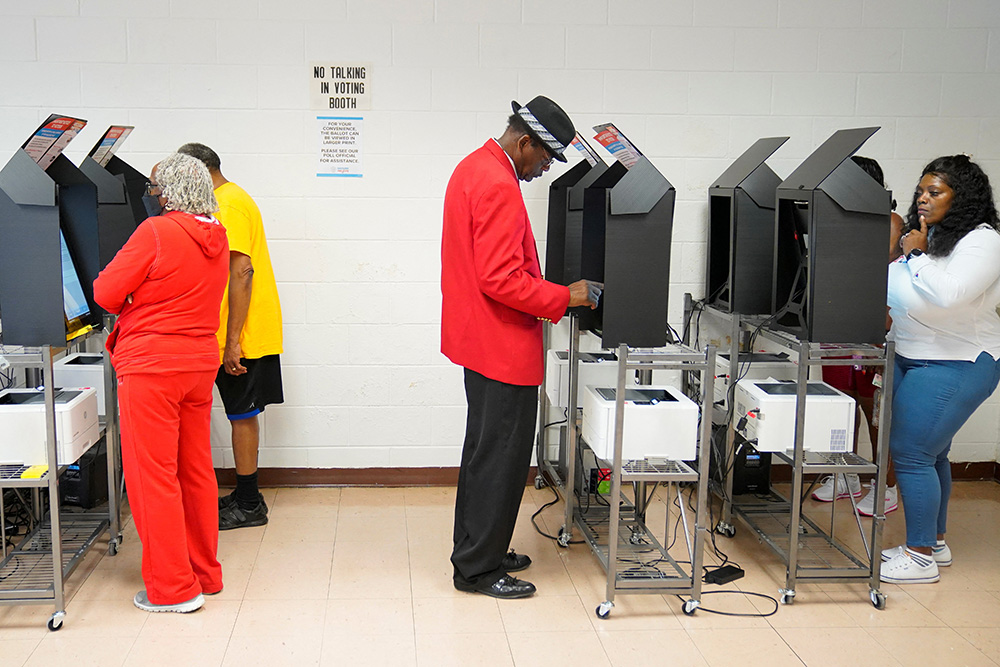 People cast their ballots at the Citizens Service Center in Columbus, Georgia, Oct. 17, in early voting for the midterm elections. On Dec. 6, Georgia is holding a runoff for the U.S. Senate seat. (CNS/Reuters/Cheney Orr)
