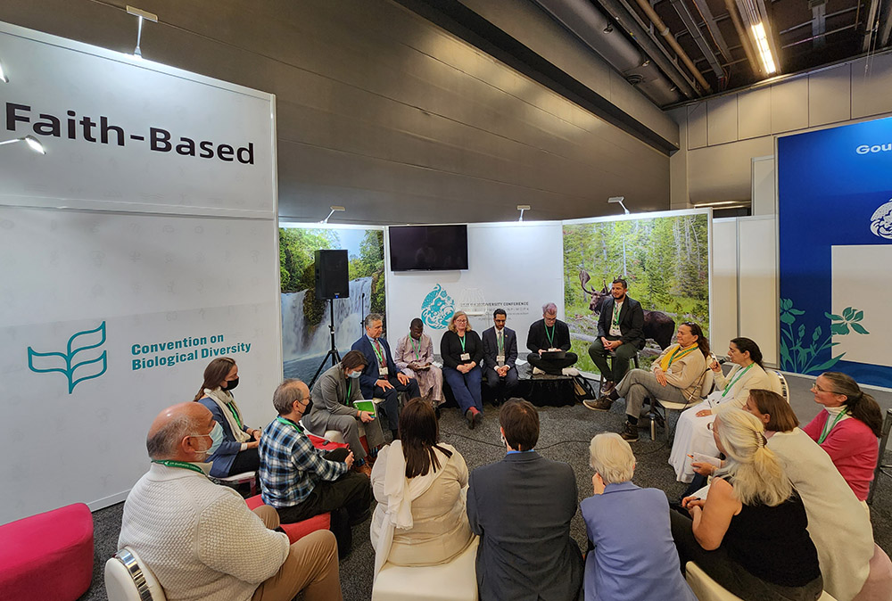 Approximately 40 faith leaders from more than 30 organizations were present in Montreal for the United Nations biodiversity conference known as COP15. It represented the largest multifaith contingent since the first U.N. biodiversity summit in 1994. (NCR photo/Brian Roewe)