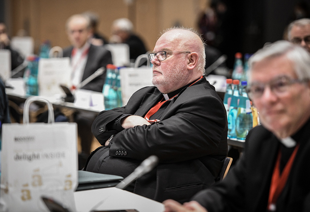 German Cardinal Reinhard Marx of Munich and Freising attends the second Synodal Assembly Sept. 30, 2021, in Frankfurt. (CNS/KNA/Julia Steinbrecht)