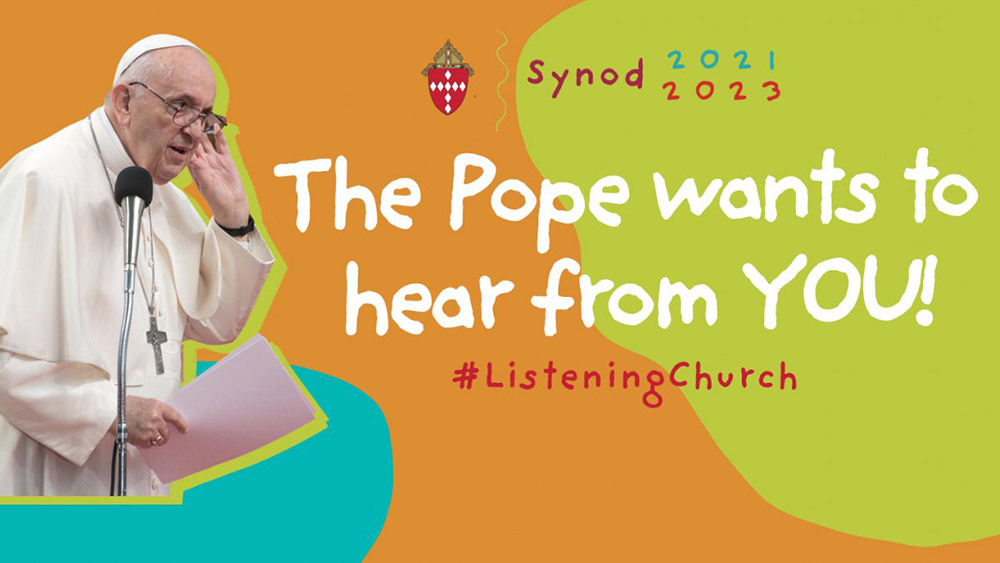 This image on the website of the Raleigh Diocese encourages Catholics in eastern North Carolina to take part in an online survey. The survey is part of the listening process for the XVI Ordinary General Assembly of the Synod of Bishops. (CNS)