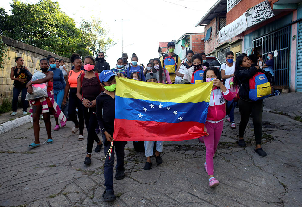 Venezuelan migrants are seen in in San Cristobal, Venezuela, Oct. 12, 2020, amid the coronavirus pandemic. (CNS/Reuters/Carlos Eduardo Ramirez)