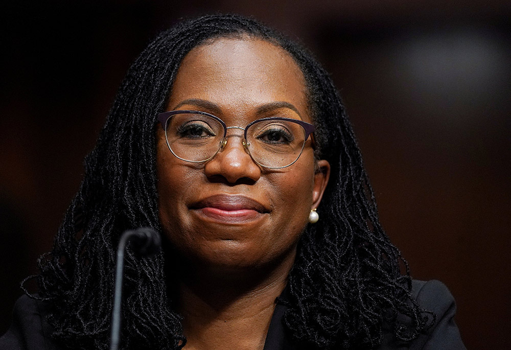 Ketanji Brown Jackson, pictured April 28, 2021, in Washington (CNS/Reuters/Kevin Lamarque) Ketanji Brown Jackson, pictured April 28, 2021, in Washington (CNS/Reuters/Kevin Lamarque)