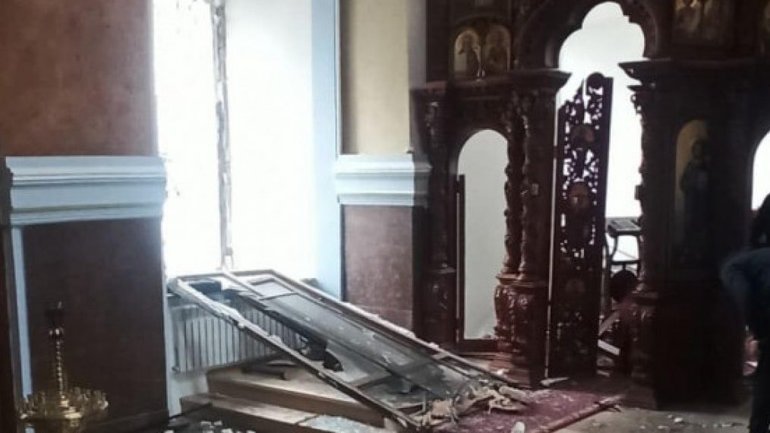 Assumption Orthodox Cathedral is pictured March 3 in Kharkiv, Ukraine, in the aftermath of Russian rocket attacks that hit three churches. (CNS/Courtesy of risu.ua)