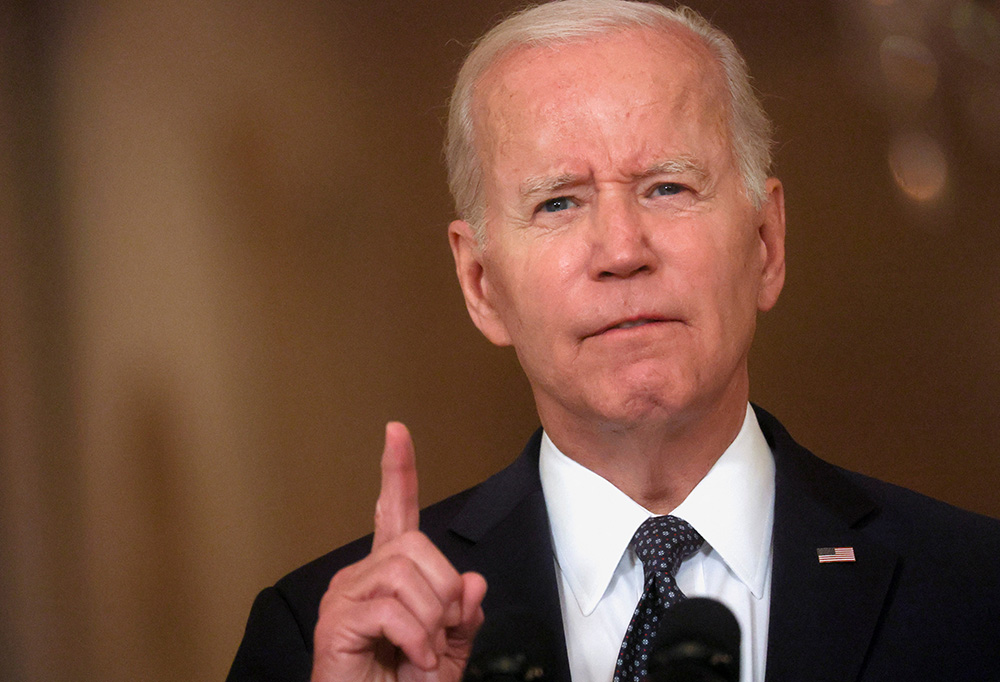 President Joe Biden speaks about gun violence during a primetime address from the White House in Washington June 2. (CNS/Reuters/Leah Millis)