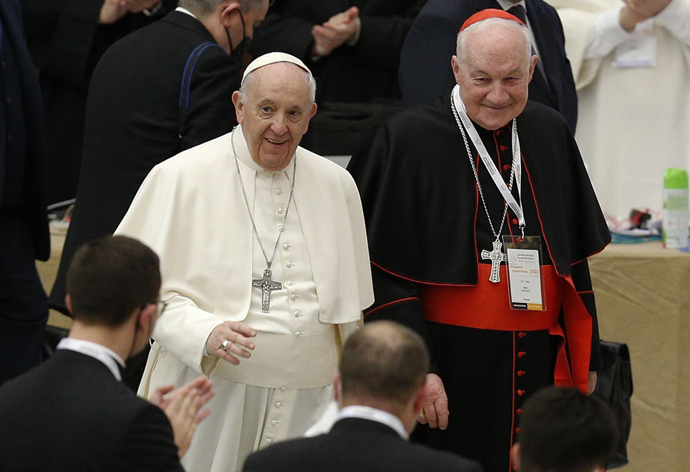 Pope Francis walks next to Cardinal Marc Ouellet as he arrives to open an international symposium on priesthood at the Vatican in this Feb. 17 file photo. (CNS/Paul Haring) Pope Francis walks next to Cardinal Marc Ouellet as he arrives to open an international symposium on priesthood at the Vatican in this Feb. 17 file photo. (CNS/Paul Haring)