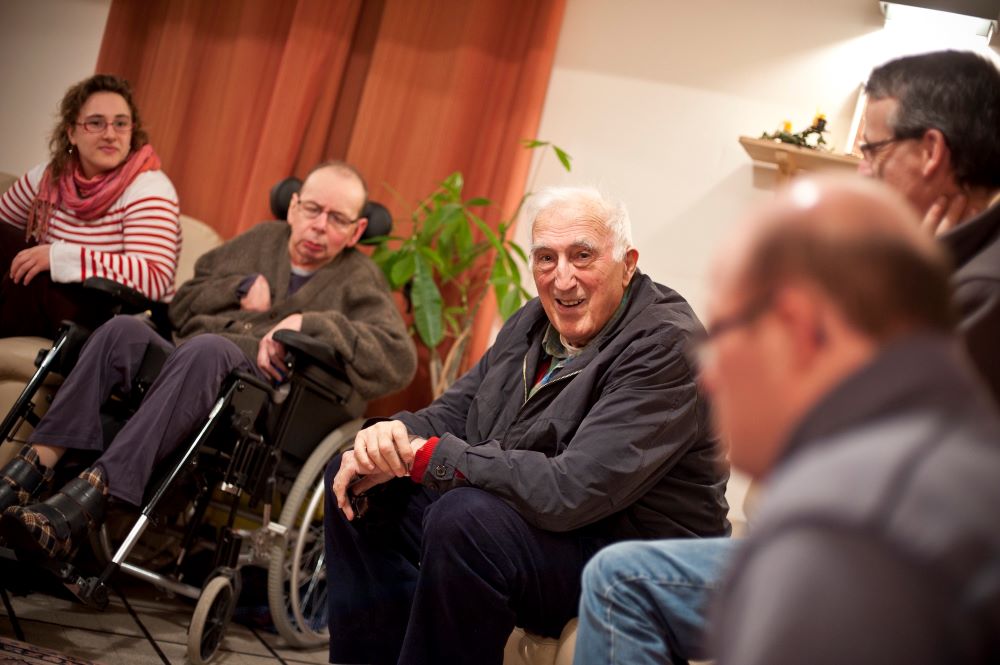 Jean Vanier, founder of the L'Arche communities, is pictured in a March 3, 2011, photo.