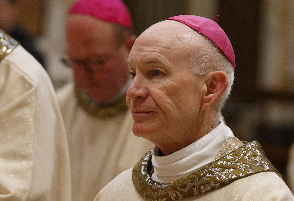 Archbishop George Lucas of Omaha, Nebraska, concelebrates Mass at the Basilica of St. Mary Major Jan. 14, 2020, in Rome. (CNS/Paul Haring)