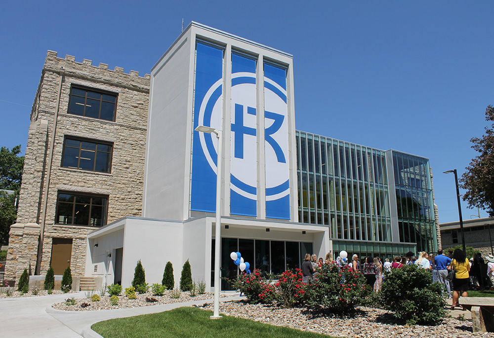 Sedgwick Hall at Rockhurst University, in Kansas City, Missouri, underwent a $23.5 million renovation to transform the Jesuit campus' oldest building into the new home of the St. Luke's College of Nursing and Health Sciences. The multiyear project incorporated numerous sustainability measures, making the century-old structure the most energy efficient building on campus. (NCR photo/Brian Roewe)