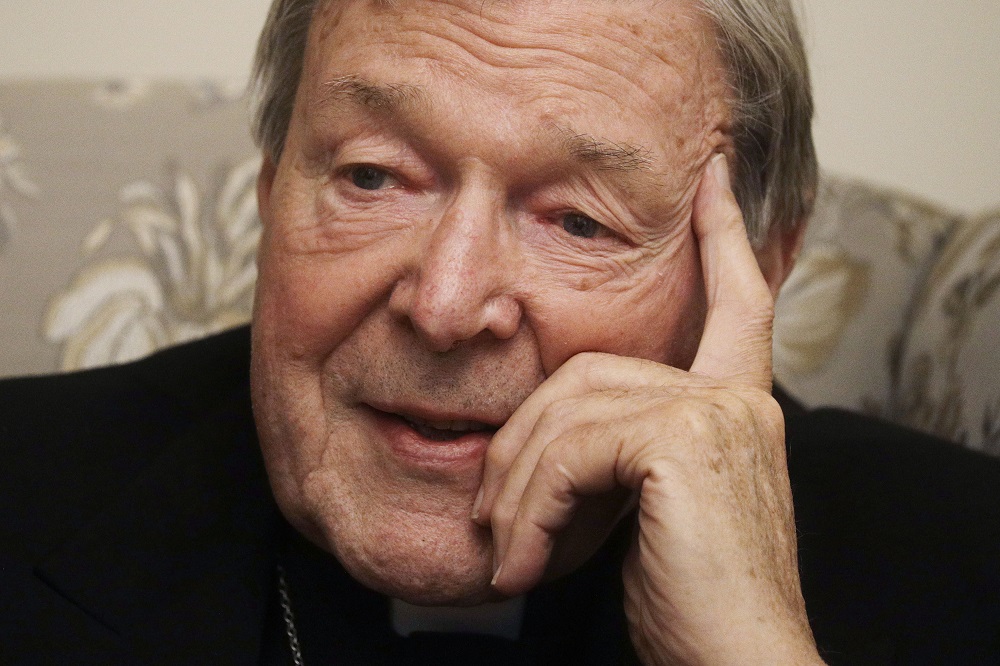 Cardinal George Pell answers a journalist's question during an interview with The Associated Press inside his residence near the Vatican in Rome, Nov. 30, 2020. Pell, who was the most senior Catholic cleric to be convicted of child sex abuse before his convictions were later overturned, has died Tuesday, Jan. 10, 2023, in Rome at age 81.