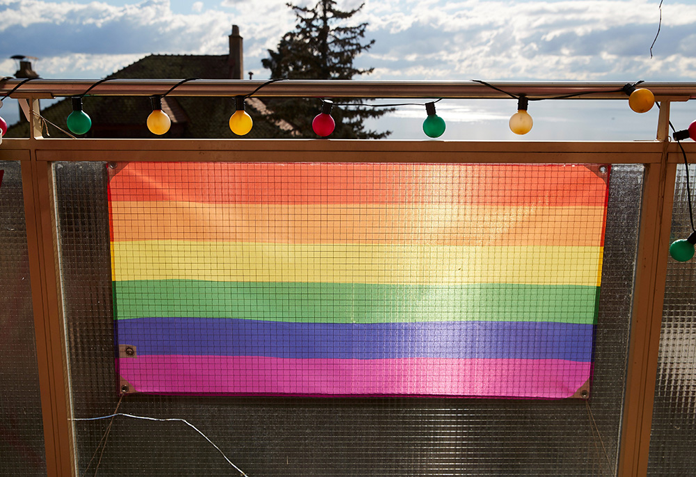 An LGBTQ flag is seen in this illustration photo. (CNS/Reuters/Denis Balibouse)