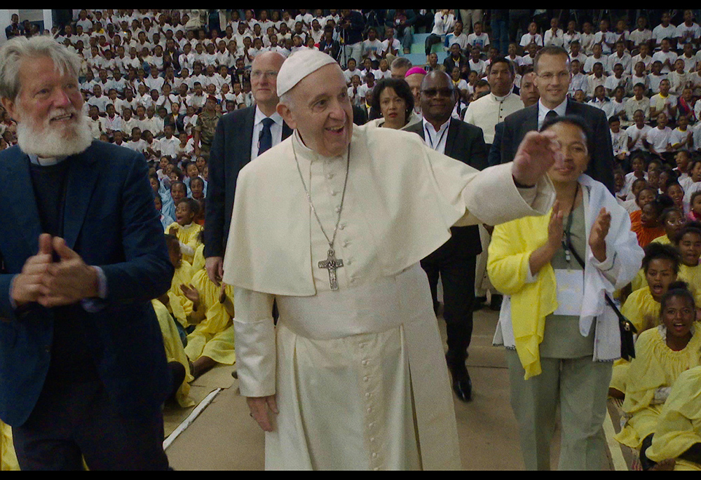 A scene from "In Viaggio: The Travels of Pope Francis," a Magnolia Pictures release (© Vatican Media archival footage/Courtesy of Magnolia Pictures)