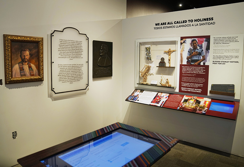 A display in the museum that is part of the Blessed Stanley Rother Shrine is pictured Feb. 2 in Oklahoma City. (AP photo/Sue Ogrocki)