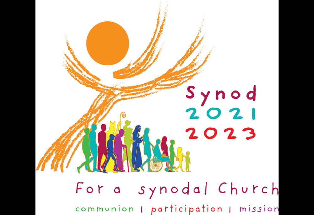 This is the official logo for the XVI Ordinary General Assembly of the Synod of Bishops. Catholic delegates have praised the conciliatory atmosphere of debates on the church's future direction, at a continental assembly in Prague, preparing Europe's recommendations for next October's Rome Synod on Synodality. (OSV News illustration/Courtesy of the Synod of Bishops)