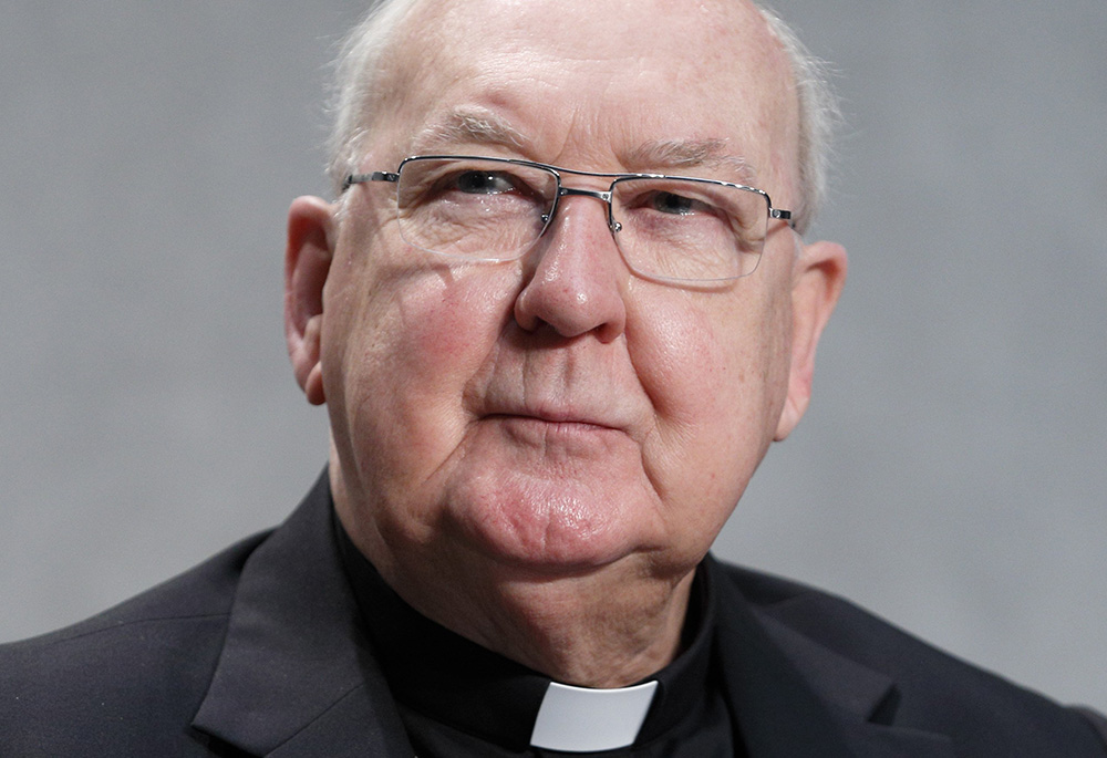 Cardinal Kevin Farrell, prefect of the Dicastery for Laity, the Family and Life, attends a news conference at the Vatican in this May 10, 2022, file photo. (CNS/Paul Haring)