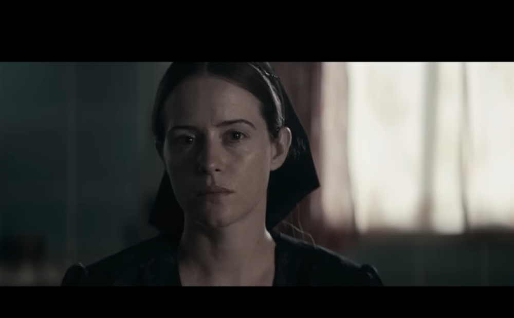 Movie still of Salome Friesen, portrayed by Clare Foy.