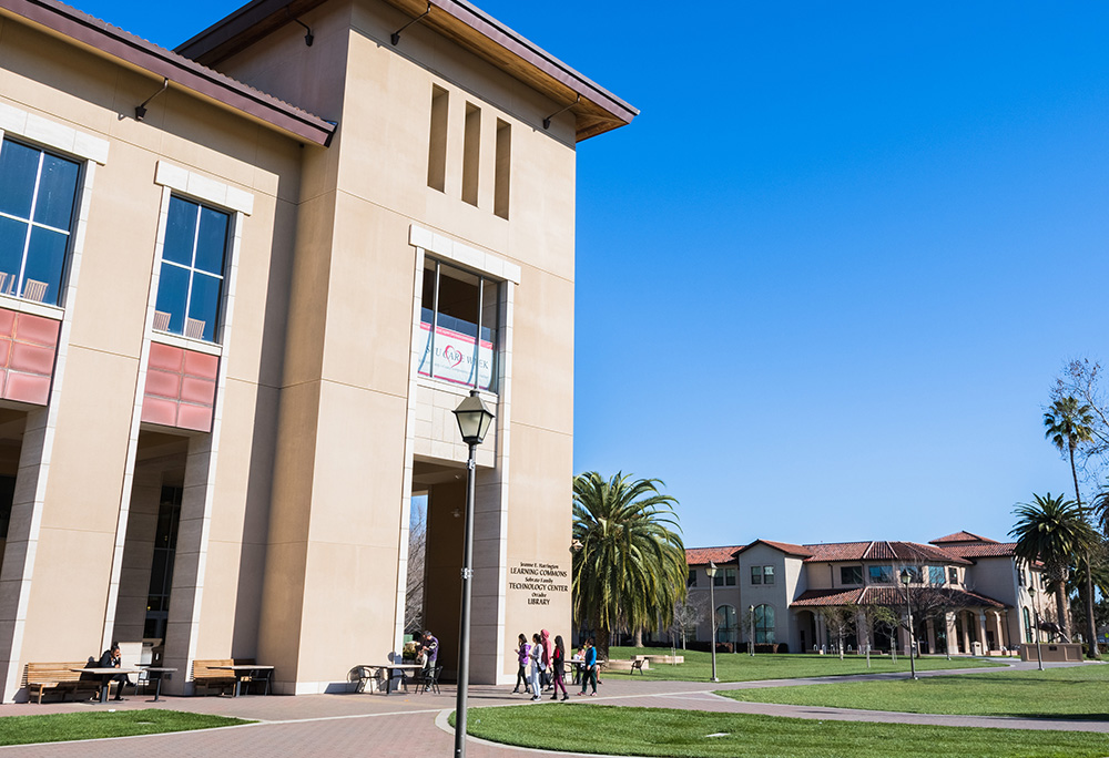 People visit the campus of Santa Clara University, a Jesuit school in California, in February 2018. (Dreamstime/Andreistanescu)