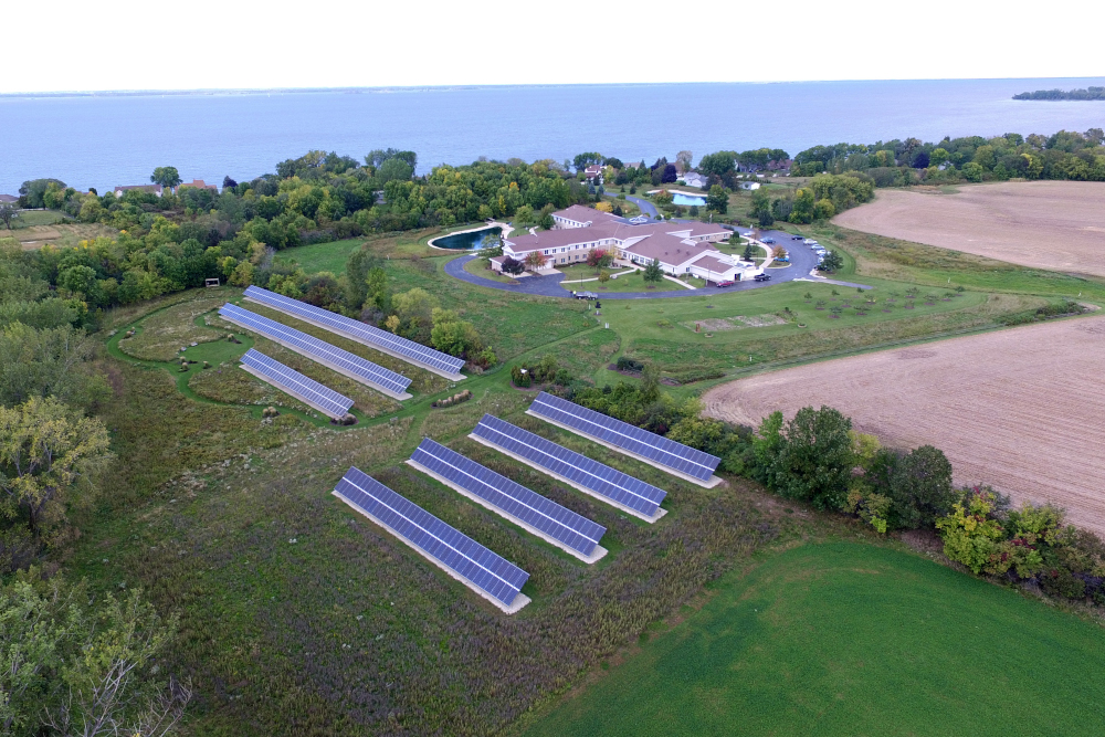 St. Francis Convent, home of the Sisters of St. Francis of the Holy Cross, is situated near Wisconsin's Bay of Green Bay, which flows into Lake Michigan. (Randy Kostichka/Sisters of St. Francis of the Holy Cross)