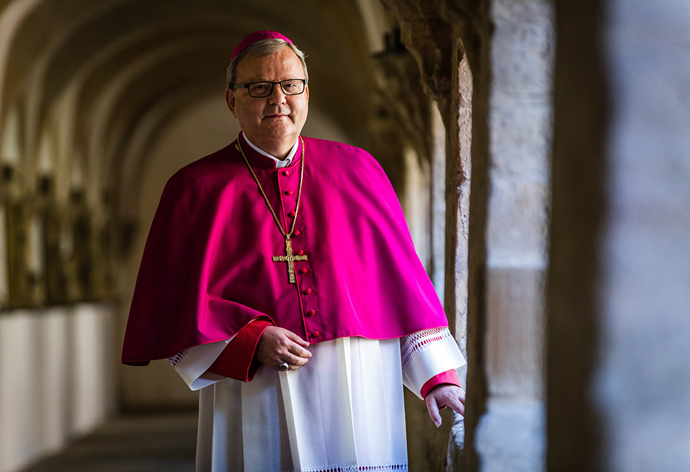 Bishop Franz-Josef Bode of Osnabrueck, Germany, vice president of the German bishops' conference, is pictured in a 2019 file photo. Bode has become the first Catholic bishop in Germany to resign in connection with the abuse scandal. (OSV News/KNA/Lars Berg)