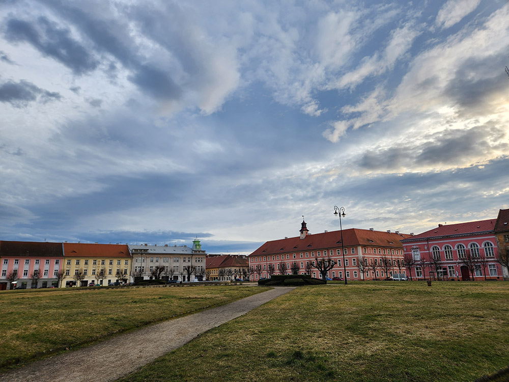 The square in Terezín, Czech Republic, site of a famous ghetto for Jewish prisoners and deportees during World War II. (NCR photo/Chris Herlinger)