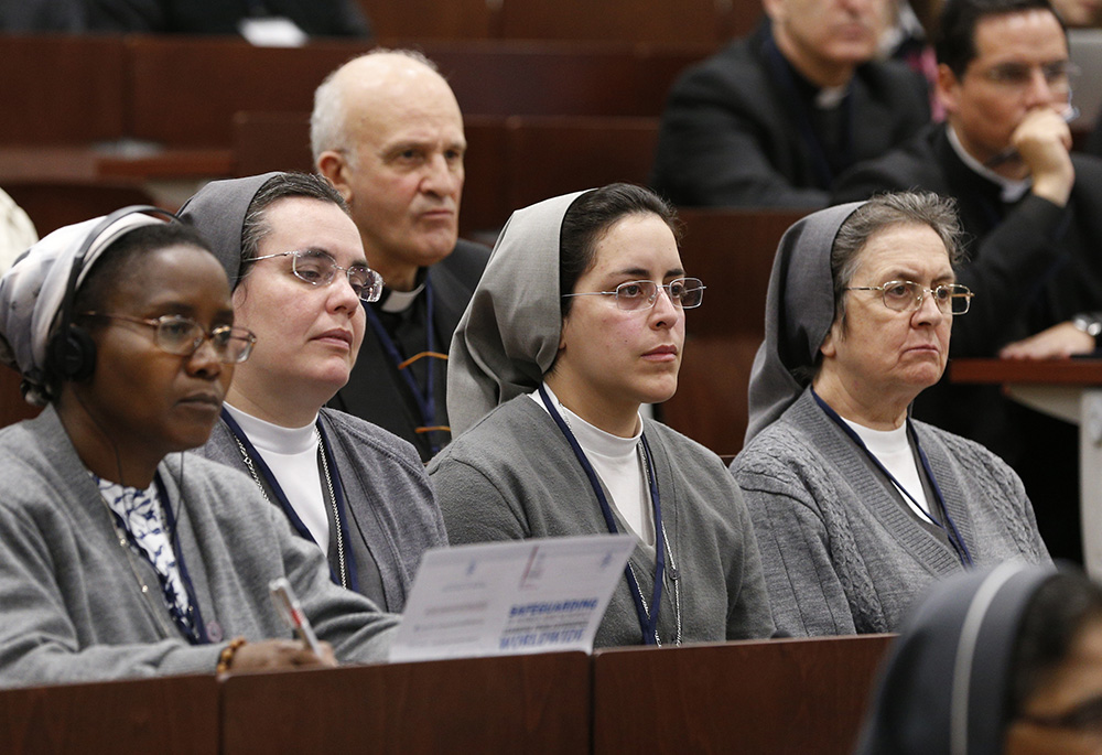 Nuns attend a seminar on safeguarding children at the Pontifical Gregorian University in Rome March 23, 2017. The seminar was organized by the Pontifical Commission for the Protection of Minors. (CNS/Paul Haring)