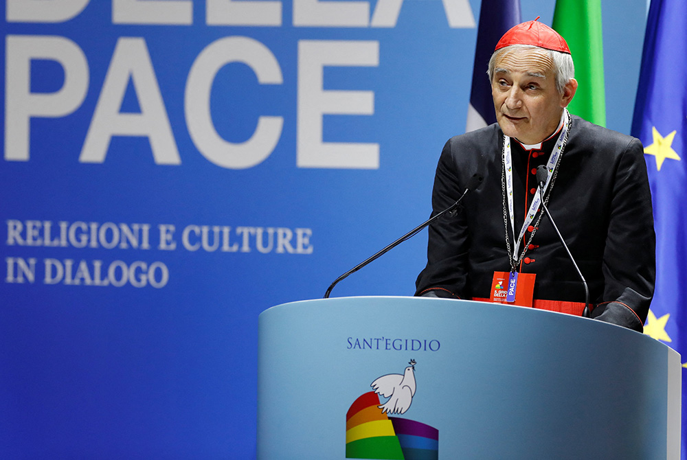 Cardinal Matteo Zuppi attends the opening of the interreligious meeting "The Cry of Peace" in Rome Oct. 23, 2022. The meeting was sponsored by the Community of Sant'Egidio. (CNS/Reuters/Remo Casilli)
