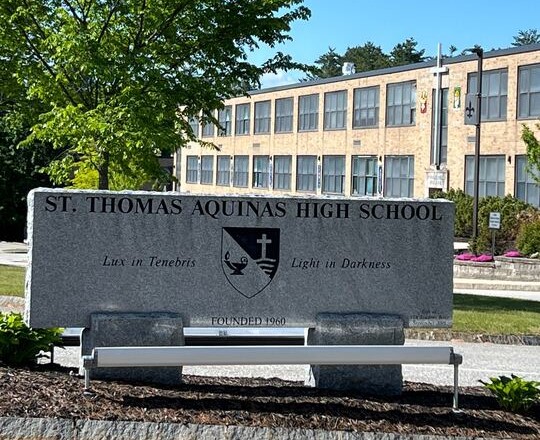 The community of the St. Thomas Aquinas High School in Dover, New Hampshire, is embroiled in the culture wars after four teachers' contracts were renewed. Many say the staffing decision was made because the educators identify with or support the LGBTQ community. Manchester Diocese and school officials say that's not the case. (Courtesy of Jennifer MacNeil)