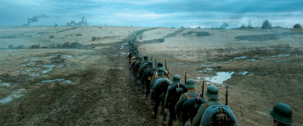 The recent adaptation of Erich Maria Remarque’s landmark anti-war novel All Quiet on the Western Front won a 2023 Academy Award for best international feature film. (Courtesy of Netflix)