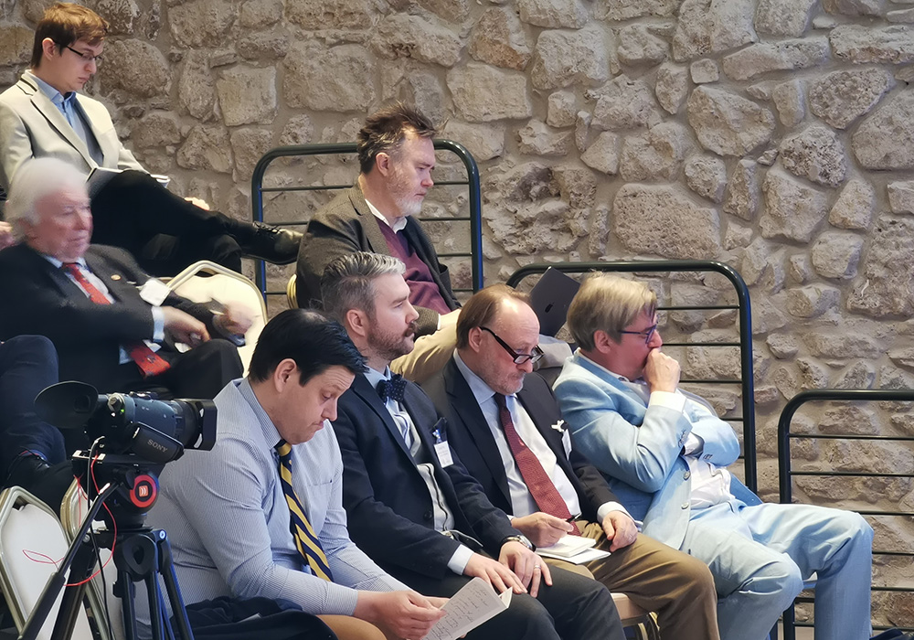 Rod Dreher, top center, attends "The Post-Liberal Turn and the Future of British Conversatism," a one-day conference held at the Danube Institute in Budapest, Hungary. (Wikimedia Commons/Elekes Andor, CC BY-SA 4.0)