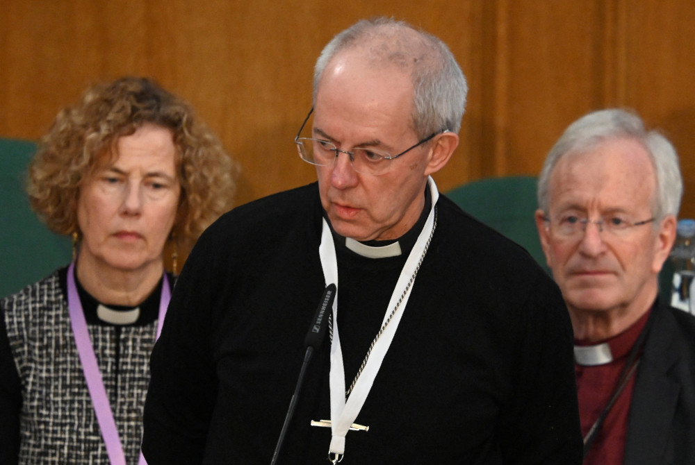 Anglican Archbishop Justin Welby of Canterbury, England, attends the General Synod 2023 in London Feb. 9. (OSV News/Reuters/Toby Melville)
