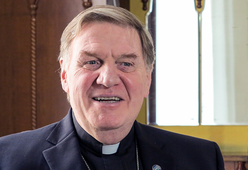 Cardinal Joseph Tobin of Newark, New Jersey, speaks to Catholic News Service in Rome Jan. 25 about the 10th anniversary of Pope Francis' pontificate. (CNS/Robert Duncan)