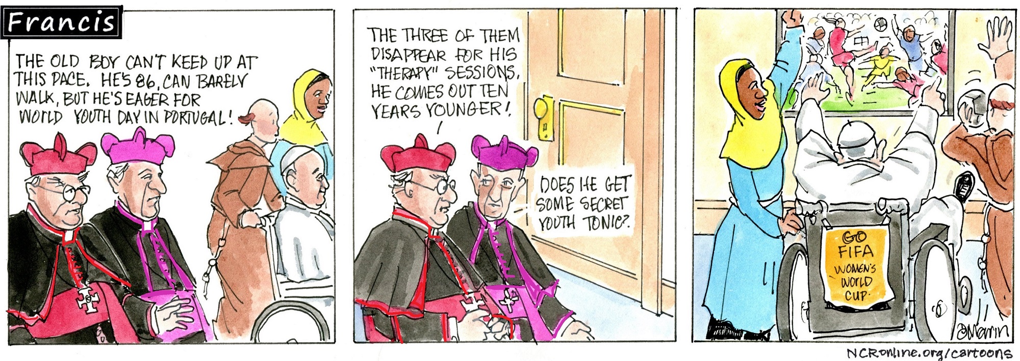 Francis, the comic strip: Does Francis have some kind of secret youth tonic?