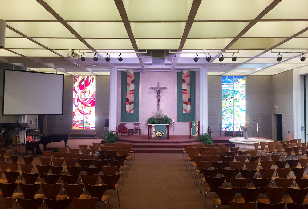 The interior of the St. Thomas More Newman Center in Columbus, Ohio, is seen in 2017. This year, the diocese is overseeing a $3 million renovation of the center. (Wikimedia Commons/Nheyob)