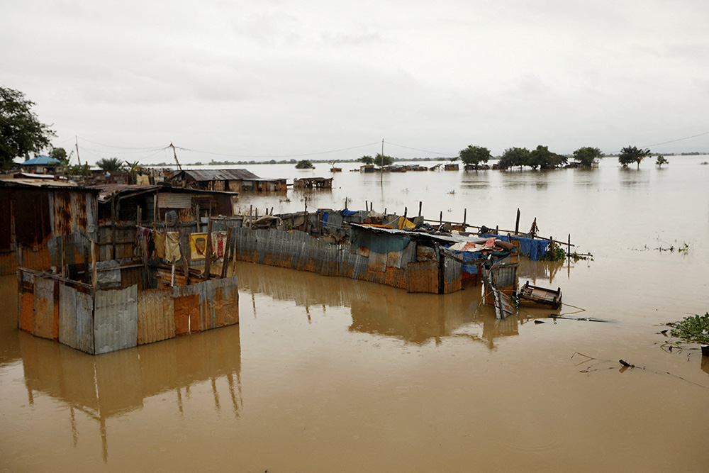 Houses are seen submerged in floodwaters in Lokoja, Nigeria, Oct.13, 2022. (CNS/Reuters/Afolabi Sotunde)